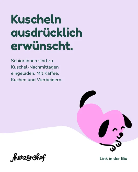 Beitrag: Kuscheln ausdrücklich erwünscht.